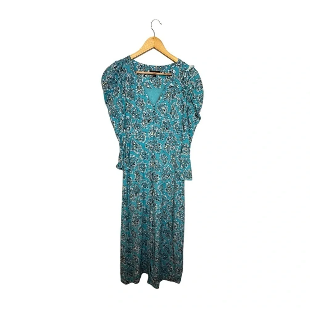 J.Crew Drapey Puff Sleeve Maxi Dress in Paisley Bunch 00